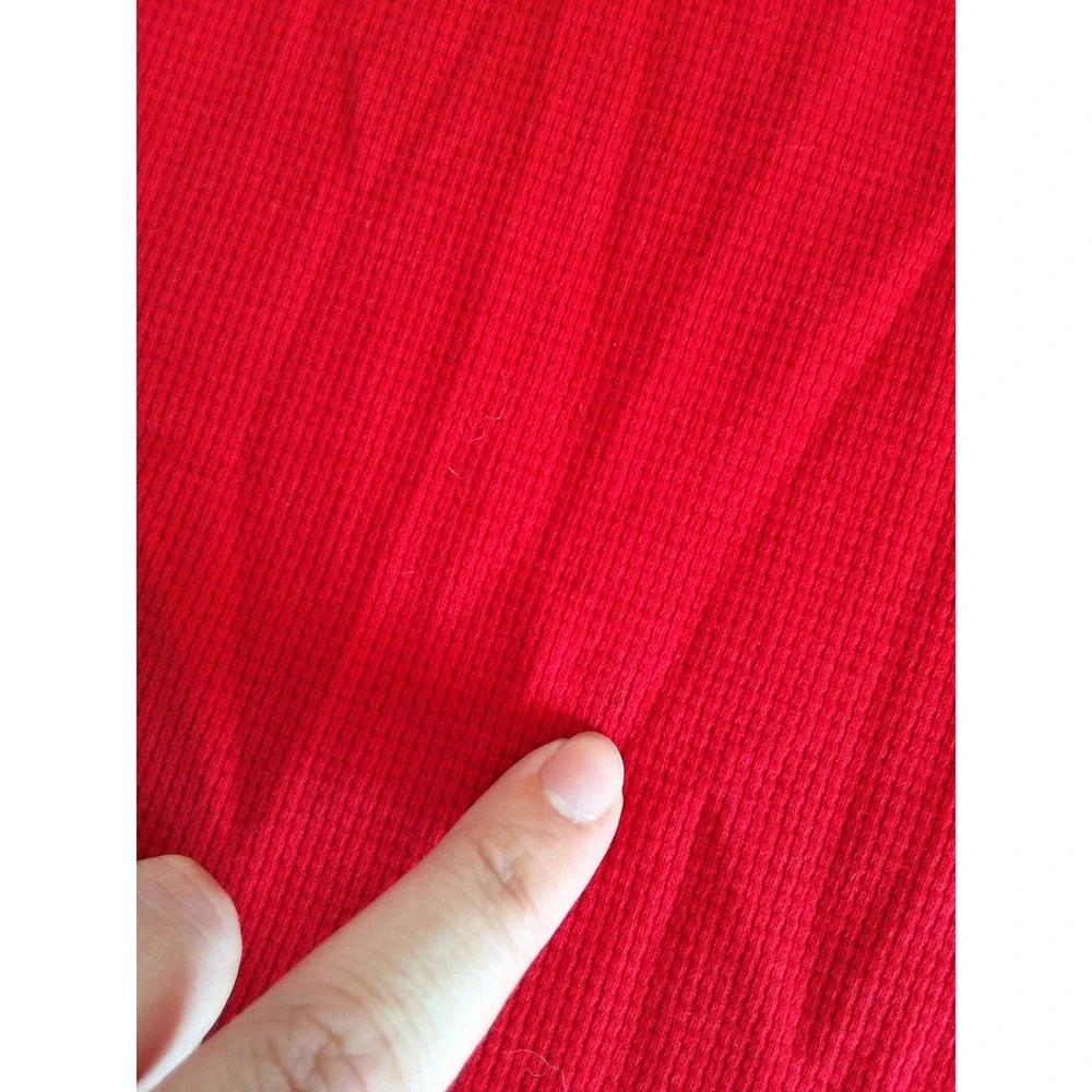 Polo Ralph Lauren Mens XL Red Thermal Long Sleeve Waffle‎ Knit Pony Logo Shirt